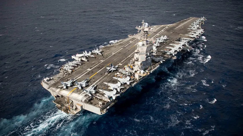 ABD'nin En Büyük Uçak Gemisi USS Gerald R. Ford Split'ten Ayrıldı