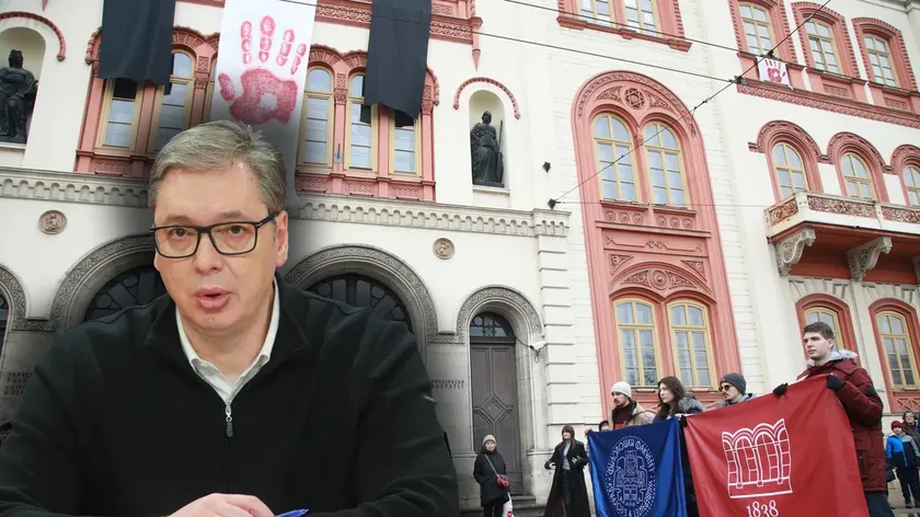 Sırbistan Belgrad Üniversitesi Yüksek Öğretim Kanunu değişikliklerine karşı bir protesto açıladı
