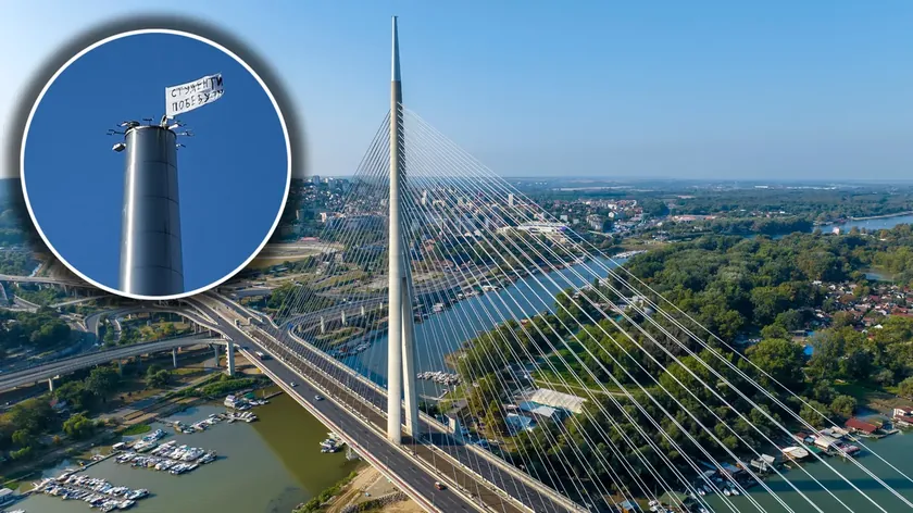 Belgrad'da Ada Köprüsü Pilonuna Bayrak Asan Öğrenciler Yeni Mesajlarını Açıkladı
