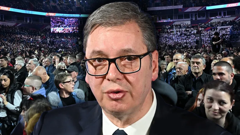 Sırbistan'da SNS Mitingi Başladı: Cumhurbaşkanı Vučić Program ve Seçimleri Açıklayacak