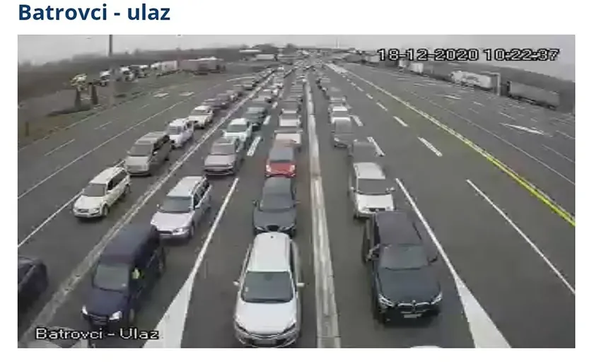 AMSS Yolculuğu değişen hava koşullarına göre uyarlamalısınız, kamyonlar Batrovcima'da üç saat bekliyor