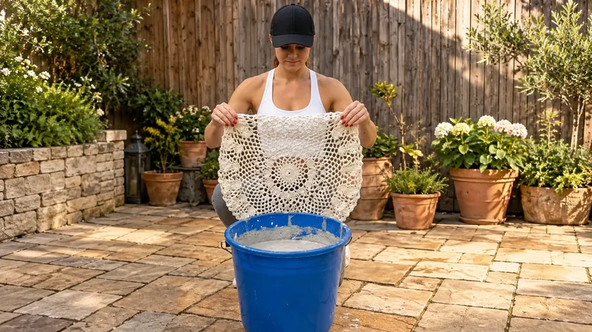Betonla eski milje ile lüks çiçek vazası yapıldı