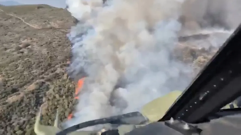 Sırbistan helikopter pilotları İspanya'da yangın söndürme çalışmalarına katıldı.