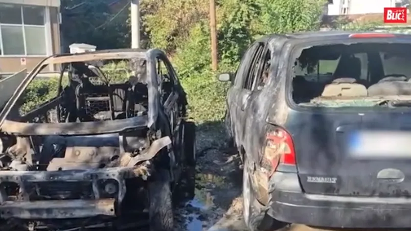 Kraljevo'da konteynere yangın çıktı.