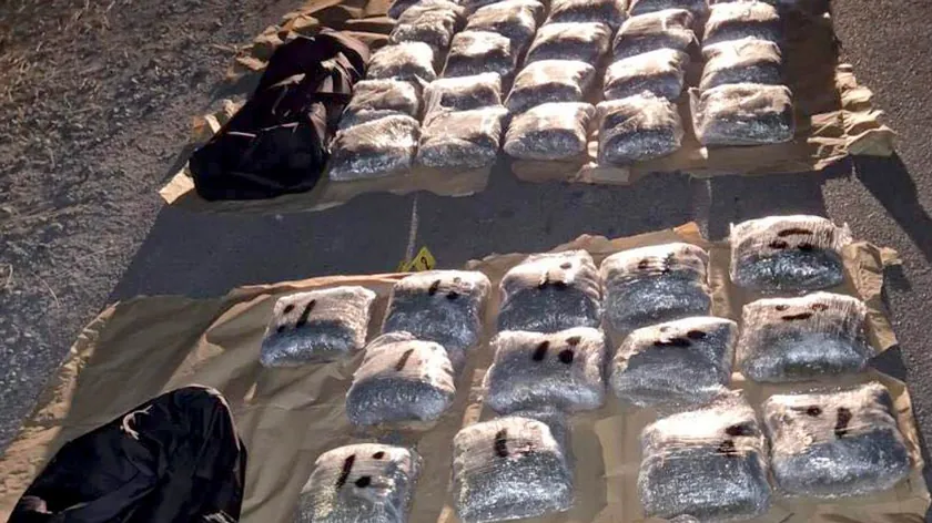 Sırbistan polisi 60 kilo marihuana ile yakalandı.