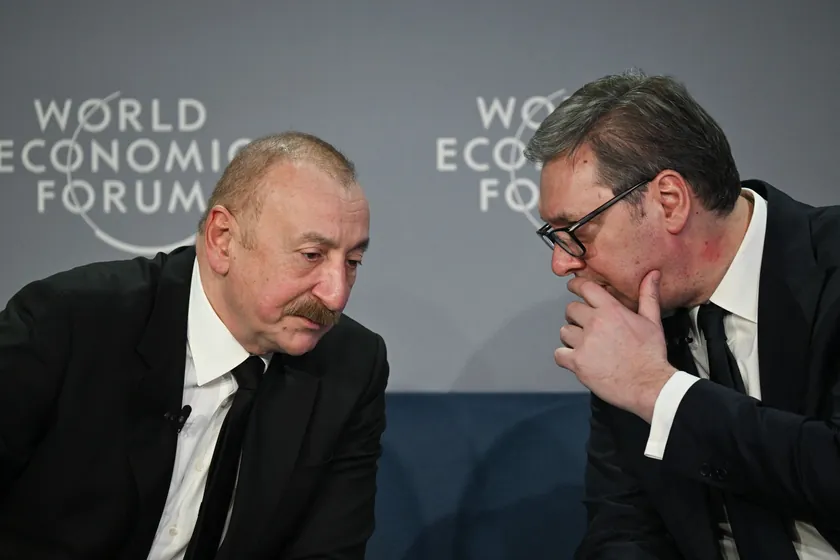 Sırbistan Cumhurbaşkanı Aleksandar Vučić Davos'ta Dünya Ekonomik Forumu'nda