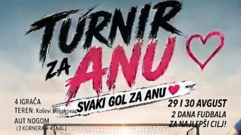 Sırbistan'da küçük futbol turnuvasıyla Ana Janković'a yardım amaçlanıyor.