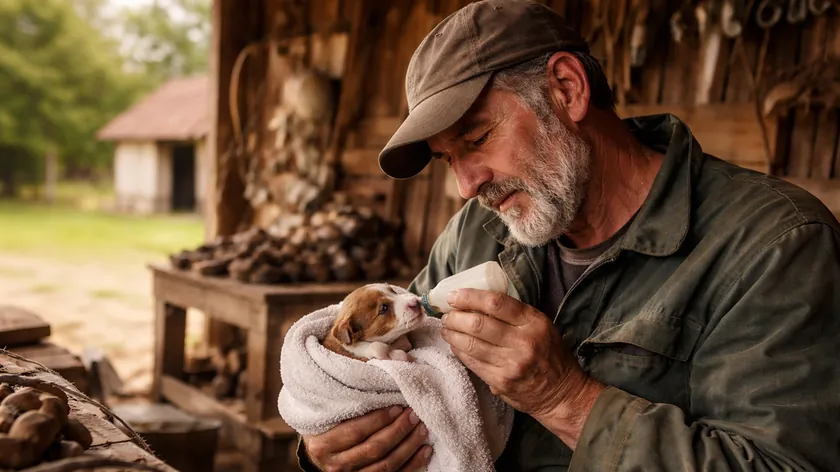 Sırbistan'da kahramanlık: Ölü anneden kurtarılan yavru köpek hayata tutundu