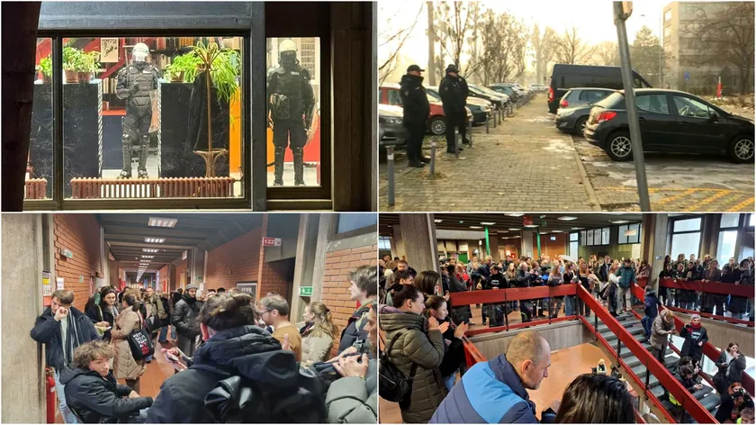 Filozofik fakültesinde protesto sonrası polis kampusta yer aldı