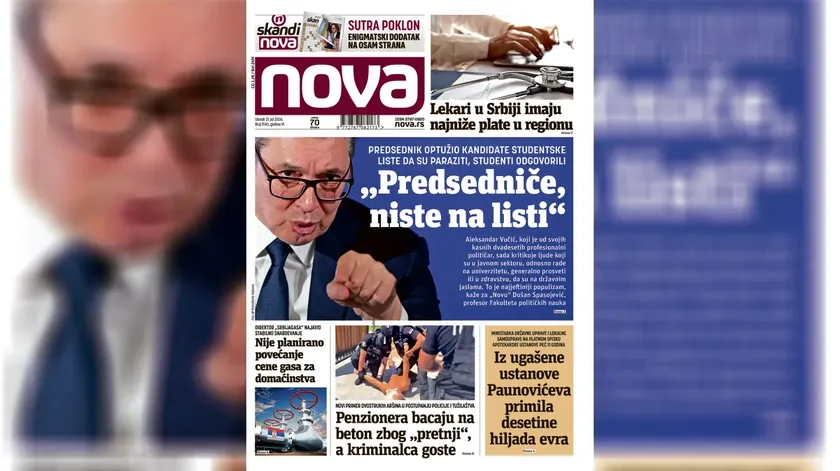 Sırbistan'da eski bir askeri hapse atılırken suçlu ise koltuğa konulur