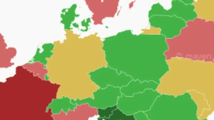 Yeni Avrupa Haritası İnternette Heyecan Yaratıyor Sırbistan Yeşil Renkte Boyanmış