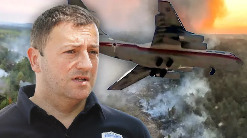 Sırbistan'daki Deliblatska Peşçari bölgesinde çıkan yangınla mücadelede gösterilen cesaret vurgulanıyor.