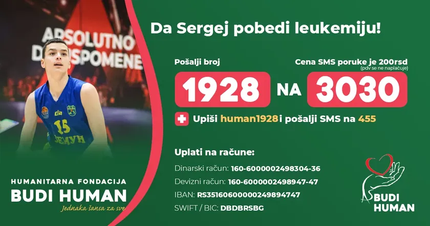 Sırbistan'daki Budi human Vakfı 14 yaşındaki Sergej Bošnjak için bağış topluyor