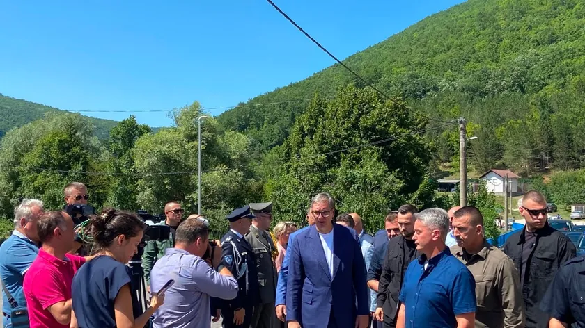 Sırbistan Cumhurbaşkanı Aleksandar Vučić ve Milorad Dodik Drvar'a geldi.