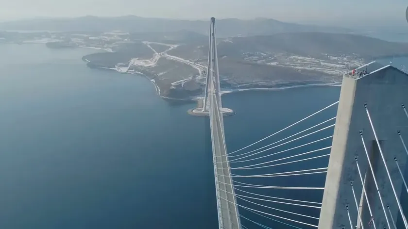 Sırbistan'ın en uzun köprüsü 165 kilometreye yakındır Görüntüler sonuna kadar uzanıyor