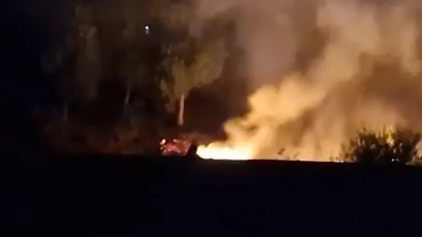 Kalemegdan'ın eteklerinde çıkan yangın (Video)