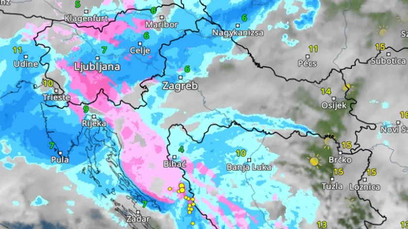 Hırvatistan'da kırmızı alarm verildi şiddetli kar ve fırtınalı rüzgar bekleniyor Sırbistan'a da ulaşıyor