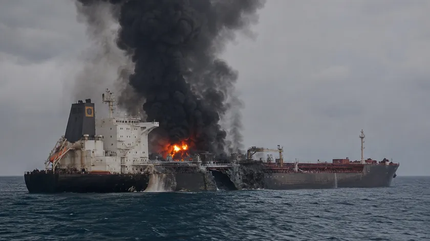 Tanker Omani suudi kıyılarında bir projektilden etkilendi.