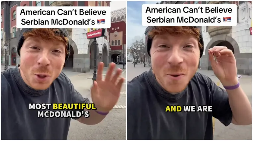 Sırbistan'da Bir Amerikan Ziyaretçi Subotica'daki Tarihi Binaya Hayran Kaldı