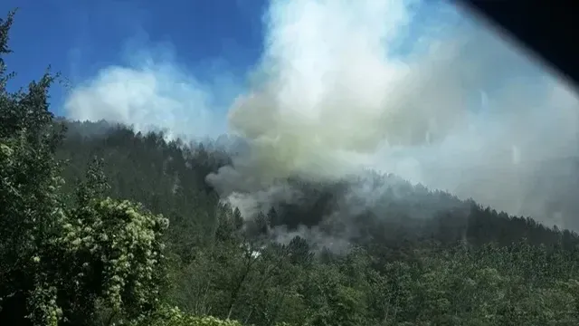 Novi Pazar-Kraljevo Yolu'nda Dozens of yangınlar çıktı.