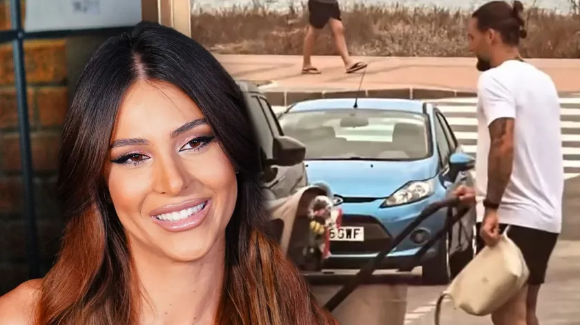 Sırp yıldız Anastasija ve Nemanja, küçük Ilijan'ı deniz kenarına götürdü