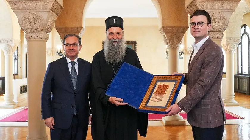 Sırp Patriarşi Porfirije, Sırp-Amerikan Kongresi temsilcileriyle görüştü.