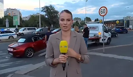 Hrvats reporterka bir arı sokması sonucu yaralandı.