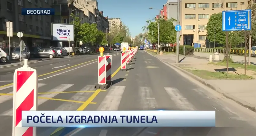 Belgrad'da Despot Stefan Bulvarı'nın Bir Bölümü Tünel İnşaatı İçin Kapanacak