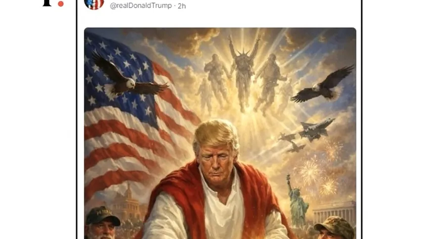 Amerika Başkanı Trump'ın İsa olarak gösterilen yapay zeka fotoğrafı tepkiler üzerine silindi