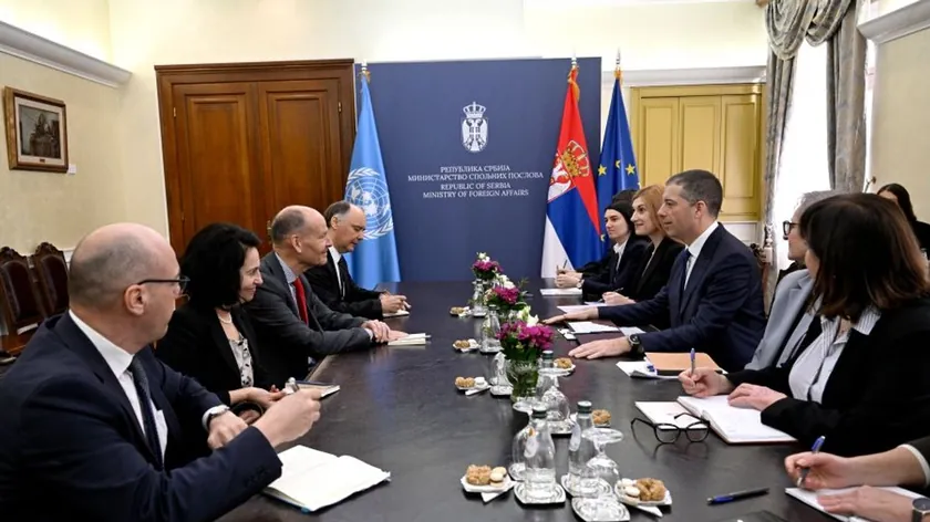 Sırbistan Dışişleri Bakanı ve Kosova Metohiya Ofisi Direktörü UNMIK Şefiyle görüştü