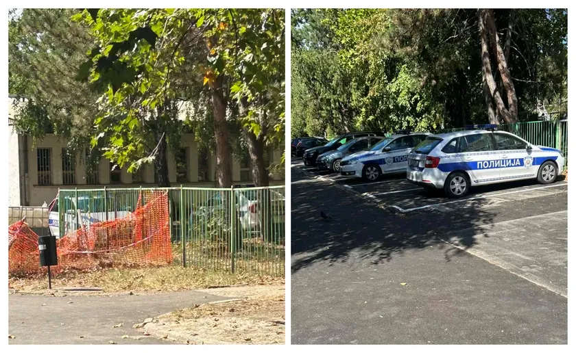 Jovina Gimnası'nda öğrenciler direktorun istifa etmesini talep ediyor.