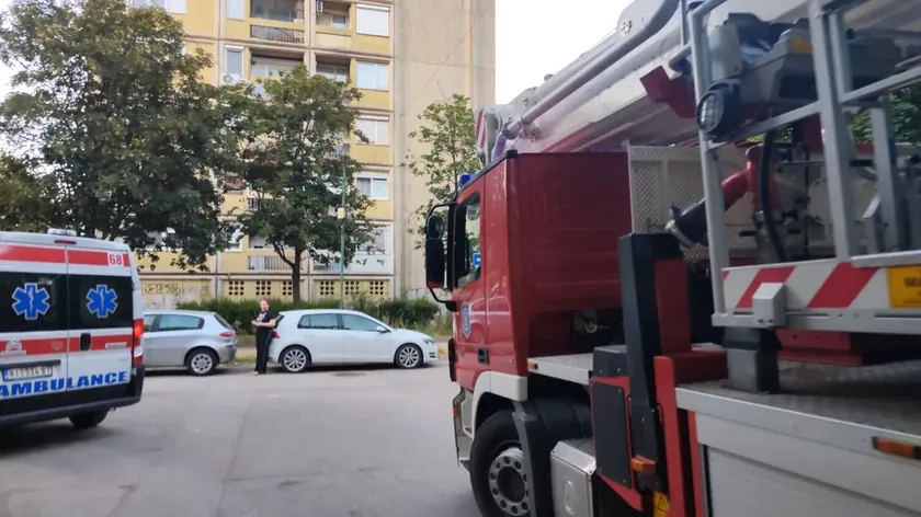 Vrsac'ta bir markette çıkan yangın