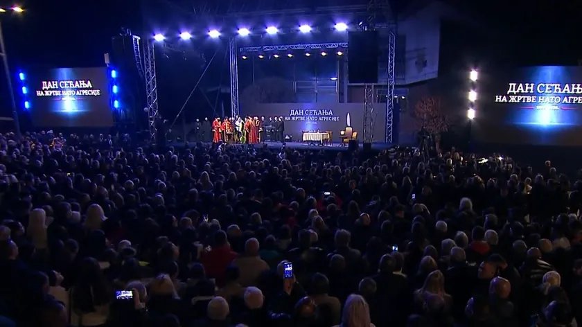 Sırbistan Vranje'de NATO Saldırısında Hayatını Kaybedenleri Anma Töreni Gerçekleştirildi