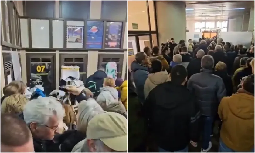 Sırbistan Pançevo Postanesinde teslim edilmeyen kargoların satışında büyük bir kaos yaşandı