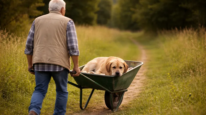 Hırvatistan'ın Zagreb Kentinde Hasta Köpeğine Bakan Adam Bölgeyi Duygulandırdı