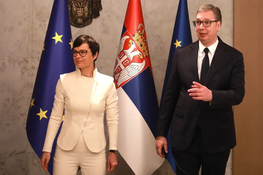 Sırbistan Cumhurbaşkanı Aleksandar Vučić, Avrupa Komiseri Marta Kos'un Belgrad ziyaretini iptal etmesi üzerine açıklama yaptı.