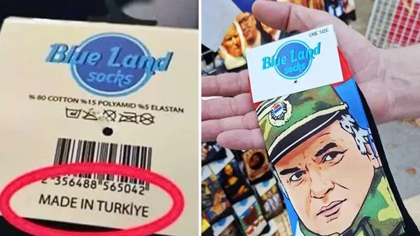 Sırbistan'da Ratko Mladić resmi bulunan çoraplar nedeniyle büyük bir kaos yaşandı.