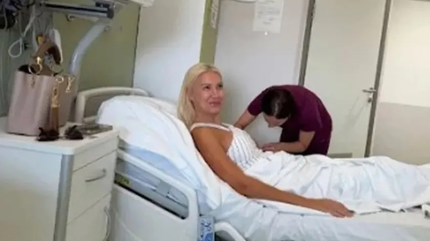 Sırp televizyon sunucusu hastanede, fotoğrafı kamuoyunda paylaşıldı.