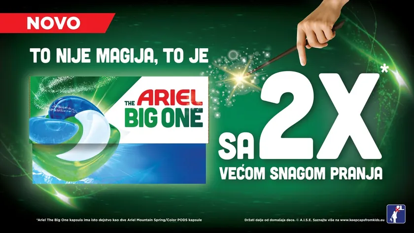 Sırbistan pazarında Ariel The Big One, zorlu lekeler için yenilikçi bir çözüm getiriyor