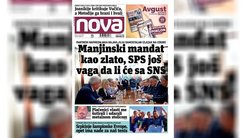 Sırbistan'da yaşanan dini ve siyasi krizler üzerine "Nova" gazetesi haber veriyor.