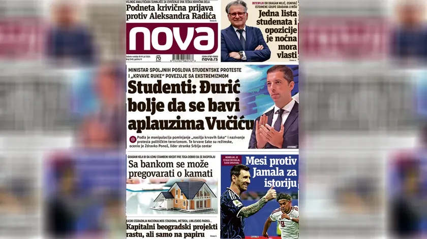 Sırbistan'da öğrenci protestoları ve ekonomik konular haberlerde yer aldı.