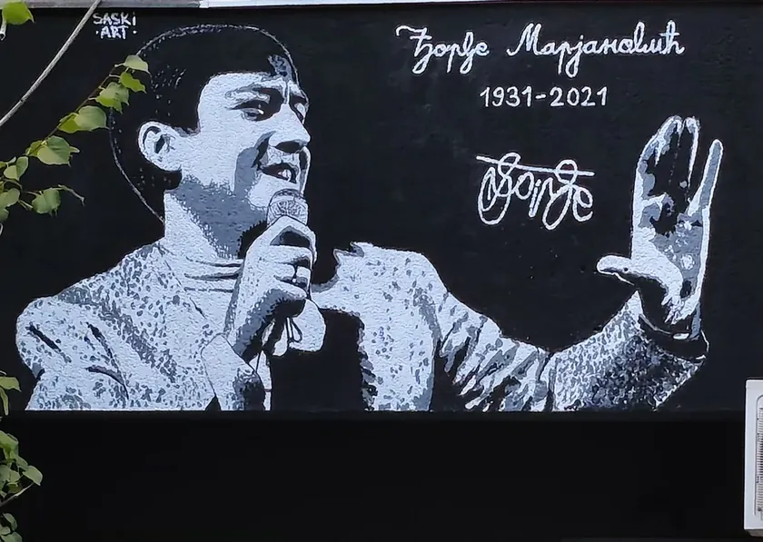 Sırbistan'da ünlü müzisyen Dorde Marjanović için ilk mural açıldı