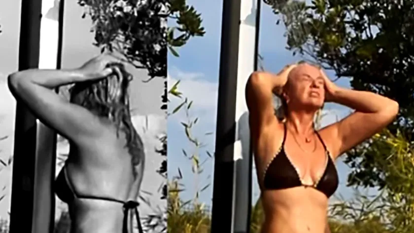 Sırp şarkıcı Dina Dvornika'nın dulması Danijela Dvornik (59), bikinili fotoğraflarıyla hayranları büyüledi.