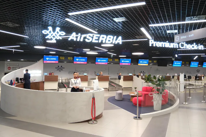 Beograd'daki Nikola Tesla Havalimanı'nda sıcaklıklar tek haneli değerlere düştü