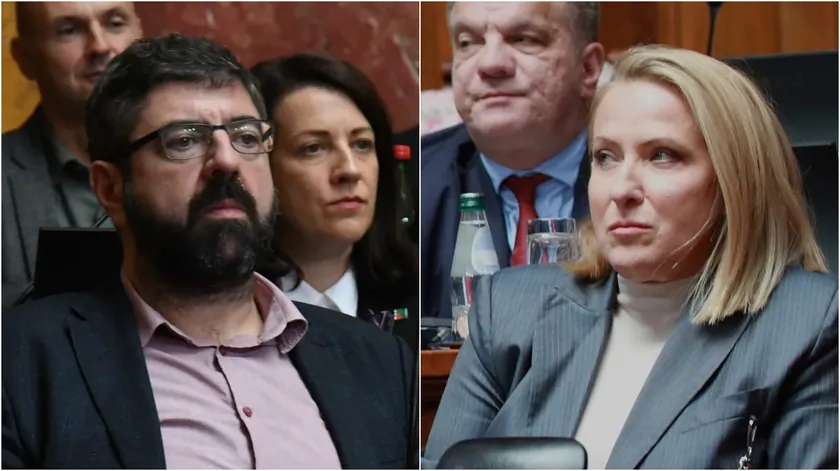 Sırbistan Parlamentosu'nda sert bir tartışma yaşandı.