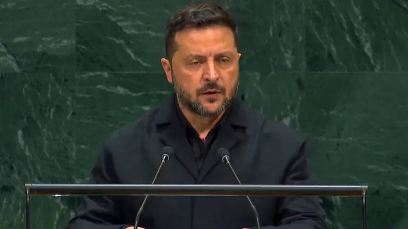 Ukraynalı Başkan Volodimir Zelenski Birleşmiş Milletler Genel Kurulu'na hitap etti.