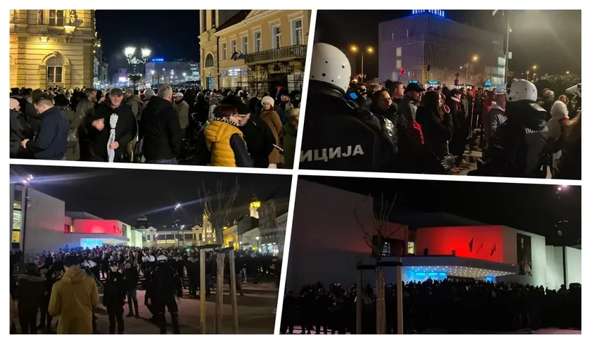 Sırbistan Novi Sad'da öğrencilere yönelik saldırı tepkilere yol açtı, polis suçlandı.