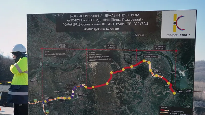 Sırbistan'ın Dunav Koridoru'nun bir kısmı trafiğe açılıyor, Vučić katılıyor.