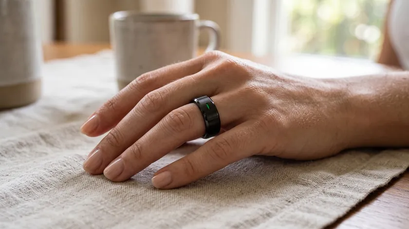Oura Ring 5, sağlık verilerini izlemek için bir yüzük olarak sunuluyor.
