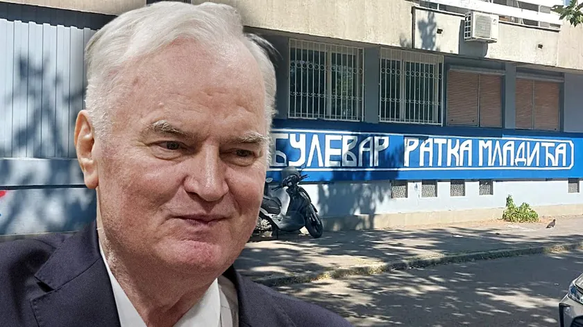 Bulevar Ratka Mladića, Novom Sad'da devrim nite bir grafiti ile ortaya çıktı.